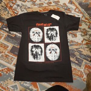 Halloween Friday the 13th Jason Voorhees Hockey Masks Tee Shirt men’s Sz S